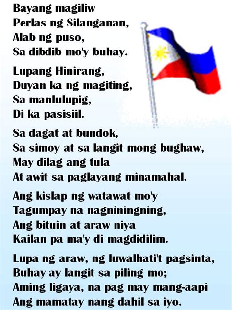 national anthem philippines lyrics|Iba pa.